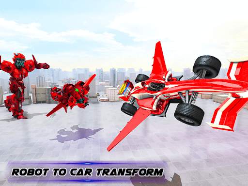 Flying Formula Car Robot Transform: Shooting Games screenshot 11