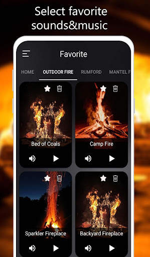 Crackling Fire Sounds: Relaxing Fireplace HD скриншот 6