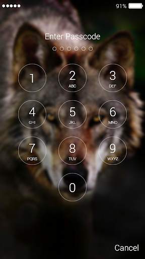 Wolf Lock Screen 2 تصوير الشاشة