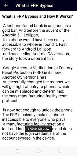FRP Bypass Guide All phones screenshot 2