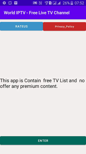 World IPTV - Free Live TV Channel screenshot 1