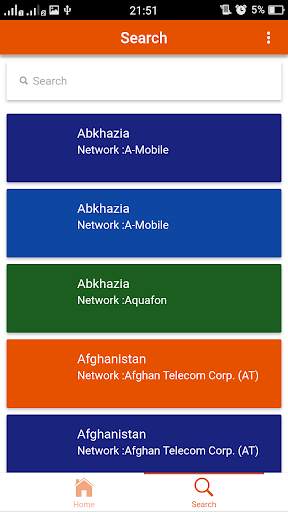 Mobile Country Codes and Mobile Network Codes screenshot 3