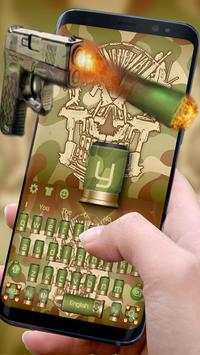 Army Bullet Keyboard Theme screenshot 2