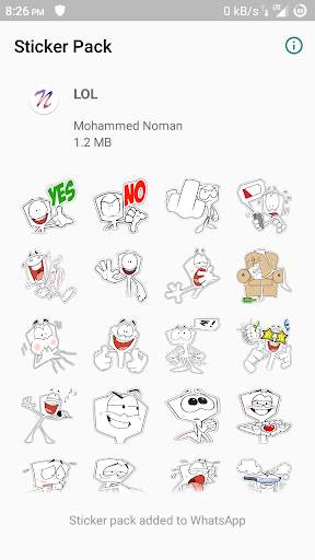 Funny What's App Sticker - WA Stickers screenshot 2