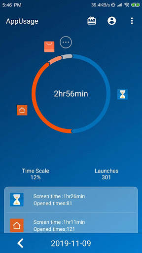 App Usage screenshot 1