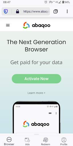 The Next Gen Browser - Get paid for your data screenshot 1