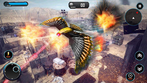 Flying Pigeon Robot Bike Games screenshot 8