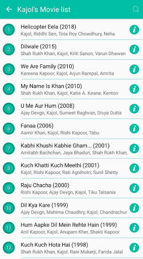 Kajol Songs Lyrics screenshot 3