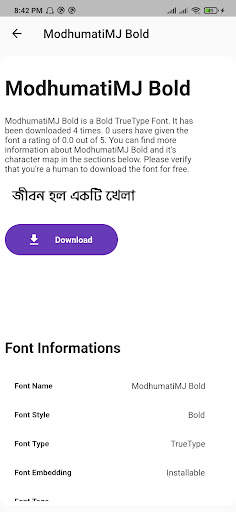 Bangla Fonts: Download Free Bengali fonts screenshot 3