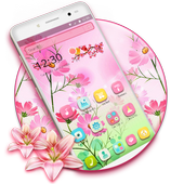 del tema Sunlit Pink Flowery Day icon