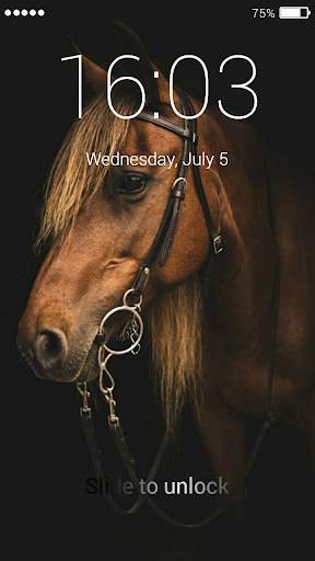 Horse Lock Screen 4 تصوير الشاشة