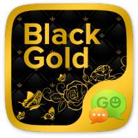 GO SMS BLACK GOLD THEME on 9Apps
