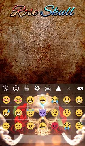 Rose Skull Animated Keyboard   Live Wallpaper स्क्रीनशॉट 4