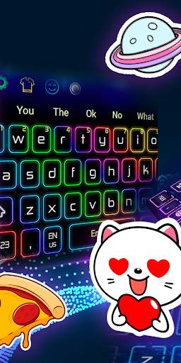 RGB Neon HD Keyboard Background screenshot 4