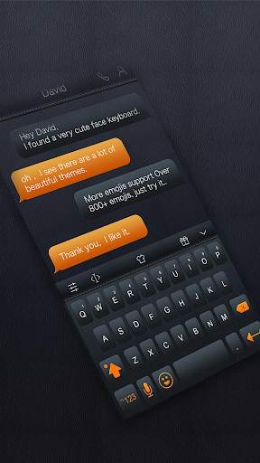 Emoji Keyboard-Leather screenshot 5