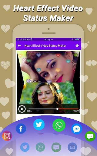 Heart Effect Video Status Maker & Video Status2018 screenshot 6