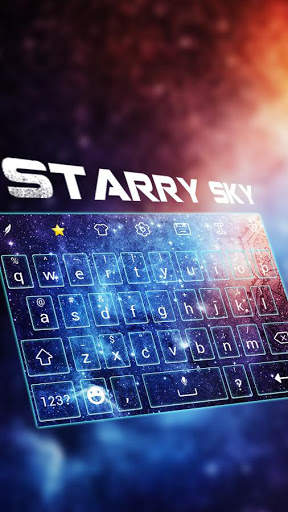 Starry Sky Keyboard Theme 3 تصوير الشاشة