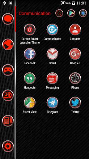 Smart Launcher Theme Carbon screenshot 3