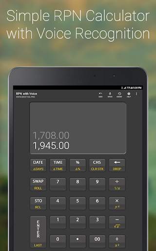 S3 RPN Calculator with Voice 17 تصوير الشاشة