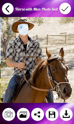 Horse with Man Photo Suit screenshot 3