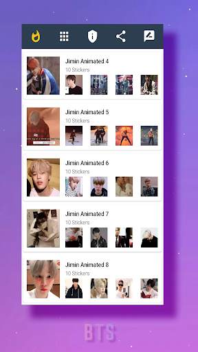 Jimin BTS Animated Stickers WA screenshot 6