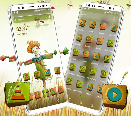 Cute Scarecrow Launcher Theme screenshot 2