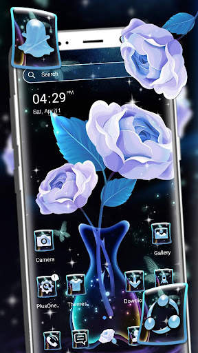Neon Rose Edge Launcher Theme screenshot 1