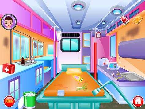 Ambulance wash cleaning games screenshot 7