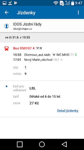 Jízdní řády IDOS screenshot 8
