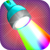 Color changing flashlight LED icon