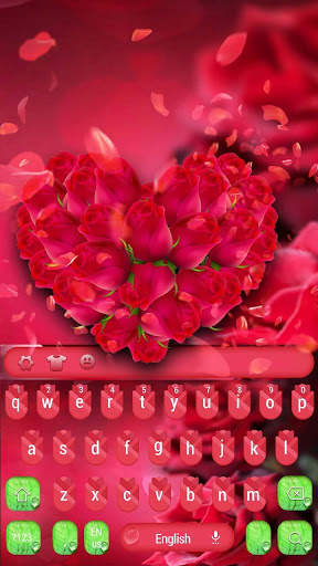 Pink Rose Petal Flying Keyboard स्क्रीनशॉट 4