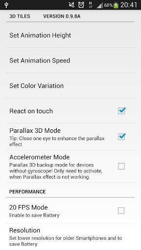 3D Tiles Parallax LWP screenshot 8