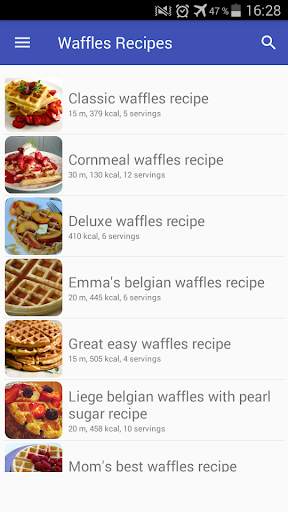 Waffles recipes with photo offline screenshot 4
