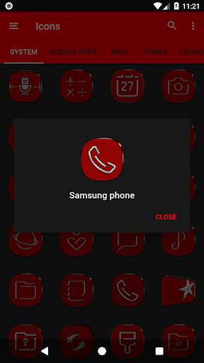 Red Icon Pack 7 تصوير الشاشة