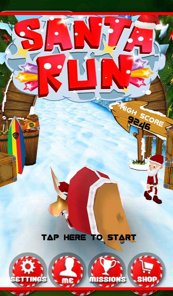 Santa running Dash Adventure скриншот 1
