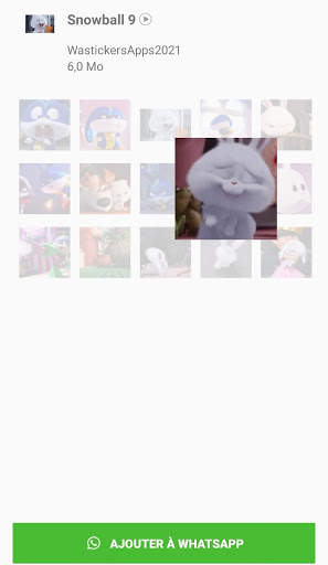 Snowball Rabbit Animated stickers for Whatsapp screenshot 3