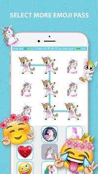 Unicorn Lockscreen - Emoji Unicornio Heart Lock screenshot 3