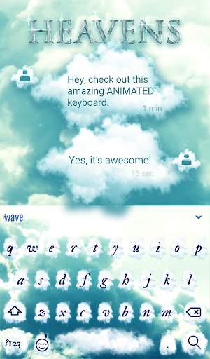 Heavens Animated Keyboard   Live Wallpaper screenshot 3