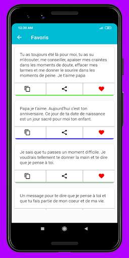 je t’aime Papa  SMS  2020 screenshot 5