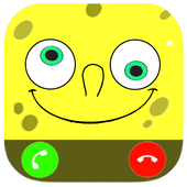 Fake call from sponge the yelow icon