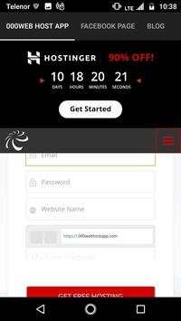 000Web Host App screenshot 1