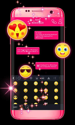 Pink Keyboard For WhatsApp screenshot 2
