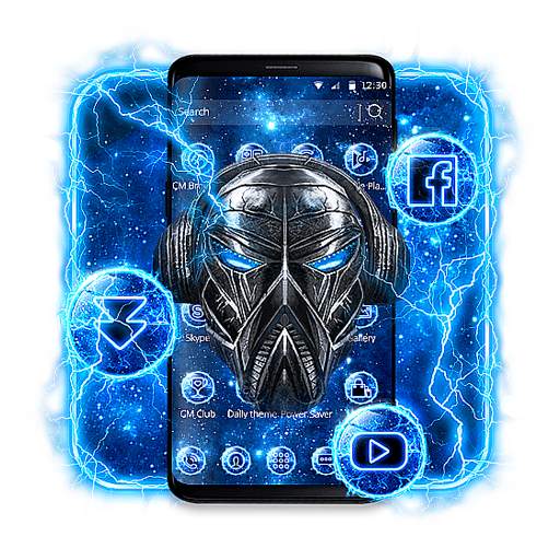 Blue Tech Skull Theme 1.1.2
