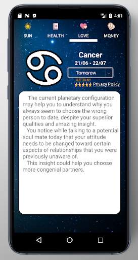 Daily Cancer Horoscope screenshot 3