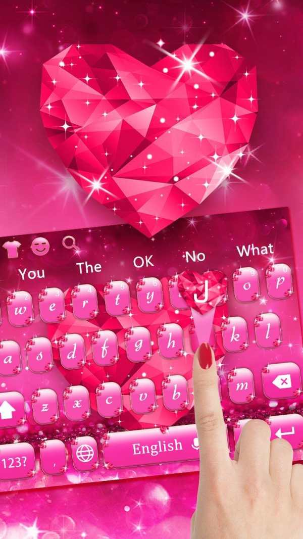 Shiny Romantic Red Heart Keyboard screenshot 2
