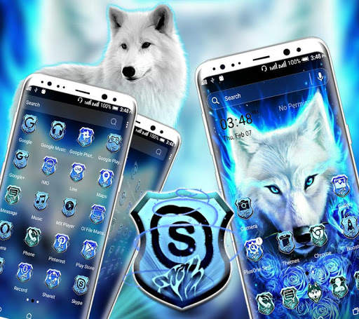 Blue Wolf Launcher Theme screenshot 3