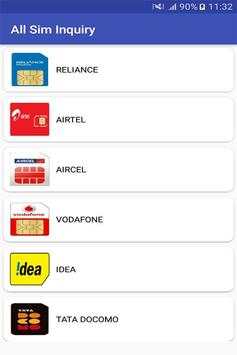 SIM Inquiry Numbers For Mobile screenshot 1