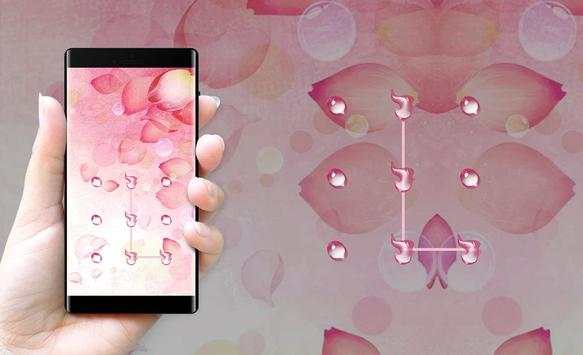 Pink Petal APP Lock Theme Nature Pin Lock Screen screenshot 4