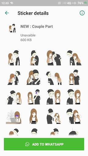 Couple Romantic Stickers For WhatsApp screenshot 4