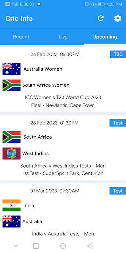 CricInfo - Live Cricket Scores screenshot 2